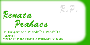 renata prahacs business card